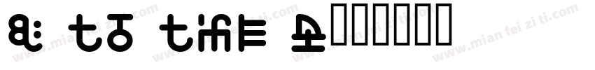 B TO THE D字体转换